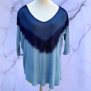 Free People Tie Dye Blue Thin Tunic Sweater Size XS